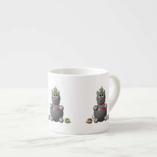 Tasse Expresso Hippopotame mignon avec des hamsters