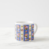 Tasse Expresso hirondelles et roses (Devant droit)
