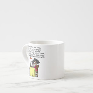Tasse Expresso Hommes et FIne Humour de vin