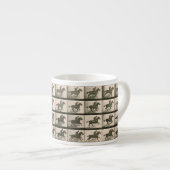 Tasse Expresso Horse Motion Photographie Vintage (Devant droit)
