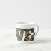 Tasse Expresso I Love Camouflage Vert Brown | (Devant droit)