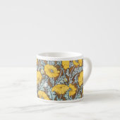 Tasse Expresso illustration d'art pavot fleur jaune (Devant droit)