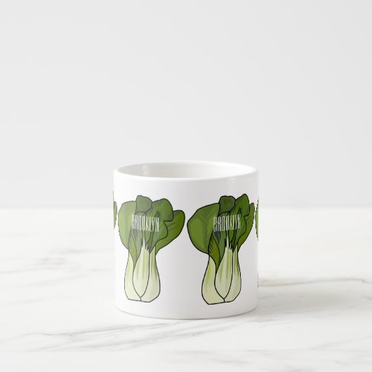 Tasse Expresso Illustration de Bok choy (Devant)