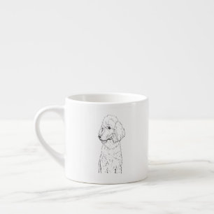 Tasse Expresso Illustration de Chien Caniche Standard - Art à l'E