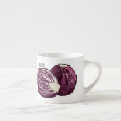 Tasse Expresso Illustration de chou rouge (Droite)
