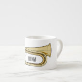 Tasse Expresso Illustration de dessin animé Bugle (Devant droit)