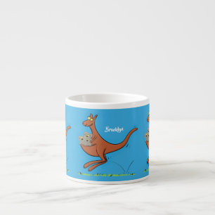 Tasse Expresso Illustration de dessin animé Cute kangaroo et koal