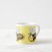 Tasse Expresso Illustration de dessin animé d'abeilles joyeux (Devant droit)