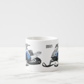 Tasse Expresso Illustration de dessin animé de motoneige (Devant)