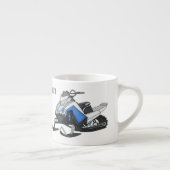 Tasse Expresso Illustration de dessin animé de motoneige (Droite)