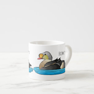Tasse Expresso Illustration de dessin animé d'eider à tête royale