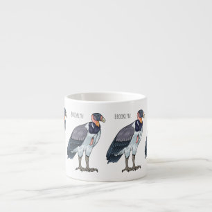 Tasse Expresso Illustration de dessin animé d'oiseau vautour roi 