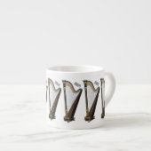 Tasse Expresso Illustration de dessin animé sur la harpe (Devant droit)