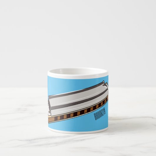 Tasse Expresso Illustration de dessin d'Harmonica (Devant)