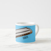 Tasse Expresso Illustration de dessin d'Harmonica (Devant droit)