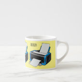 Tasse Expresso Illustration de dessin d'imprimante (Droite)