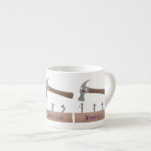 Tasse Expresso Illustration de dessin mignon, marteau et ongles (Devant droit)
