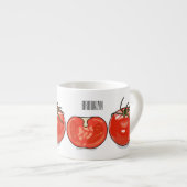 Tasse Expresso Illustration de dessin sur la tomate (Devant droit)
