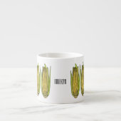 Tasse Expresso Illustration de dessin sur le maïs (Devant)