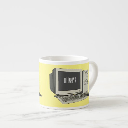 Tasse Expresso Illustration de dessin sur ordinateur (Devant droit)