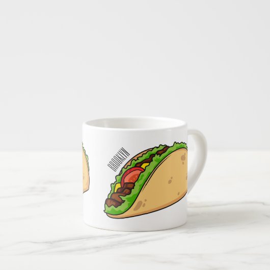 Tasse Expresso Illustration de dessin sur Taco (Devant droit)