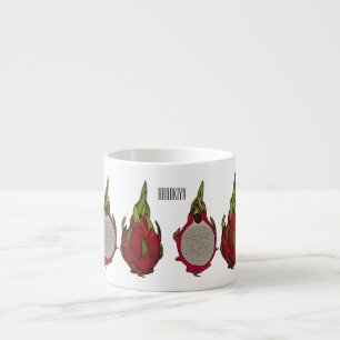 Tasse Expresso Illustration de dragon fruit