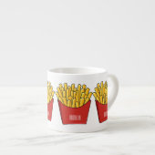 Tasse Expresso Illustration de frites (Devant droit)