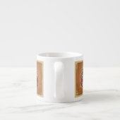 Tasse Expresso Illustration de gâteau dans le rétro style (Dos)