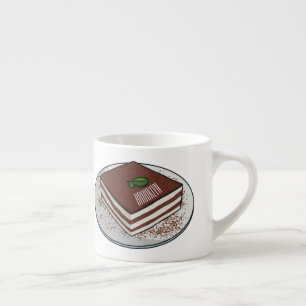Tasse Expresso Illustration de gâteau de Tiramisu