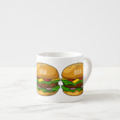 Tasse Expresso Illustration de Hamburger (Devant droit)