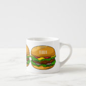 Tasse Expresso Illustration de Hamburger (Droite)