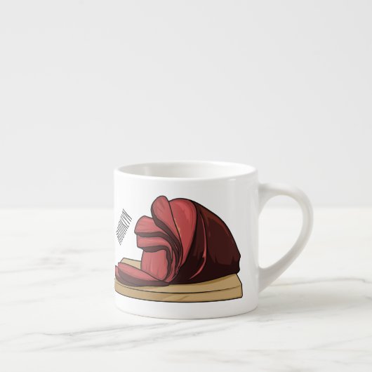 Tasse Expresso Illustration de jambon (Droite)