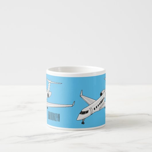 Tasse Expresso Illustration de jet privé (Devant)