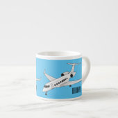 Tasse Expresso Illustration de jet privé (Devant droit)