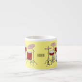 Tasse Expresso Illustration de kit de batterie (Devant)