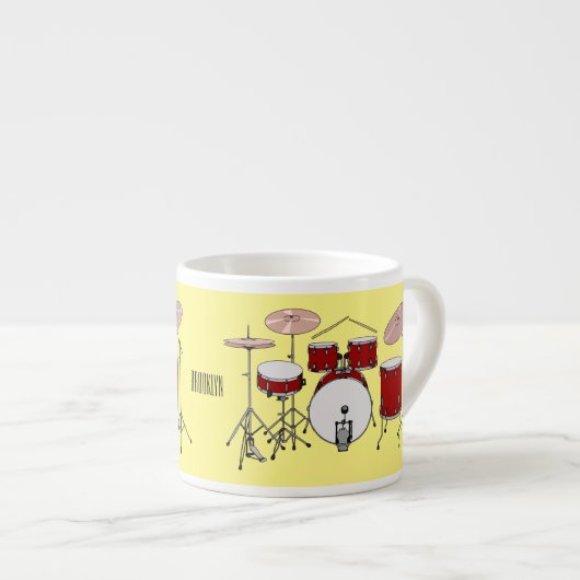 Tasse Expresso Illustration de kit de batterie (Devant droit)