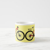 Tasse Expresso Illustration de la bande dessinée de vélo (Devant)