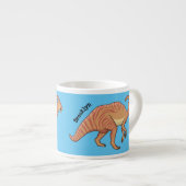 Tasse Expresso Illustration de la caricature de dinosaure du para (Devant droit)