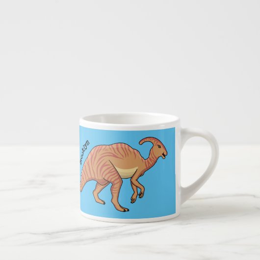 Tasse Expresso Illustration de la caricature de dinosaure du para (Droite)