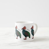 Tasse Expresso Illustration de la caricature d'oiseau perdrix en (Devant droit)