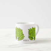 Tasse Expresso Illustration de la feuille de limon (Devant droit)