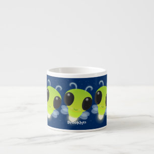 Tasse Expresso Illustration de la luciole vert mou