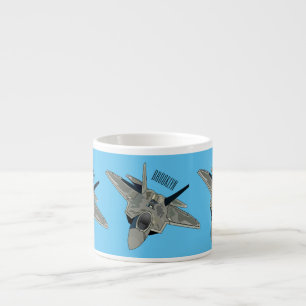 Tasse Expresso Illustration de l'avion de chasse