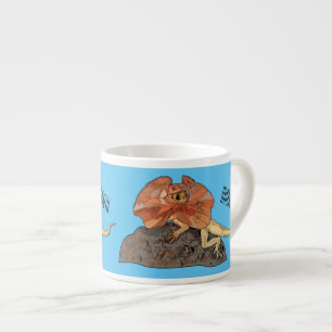 Tasse Expresso Illustration de lézard à col frisé