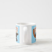 Tasse Expresso Illustration de panda rouge mignon (Dos)