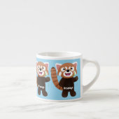 Tasse Expresso Illustration de panda rouge mignon (Droite)