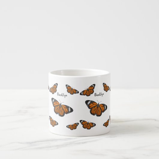 Tasse Expresso Illustration de papillon monarque (Devant)