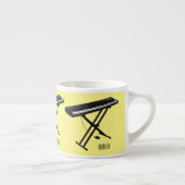 Tasse Expresso Illustration de piano clavier (Droite)
