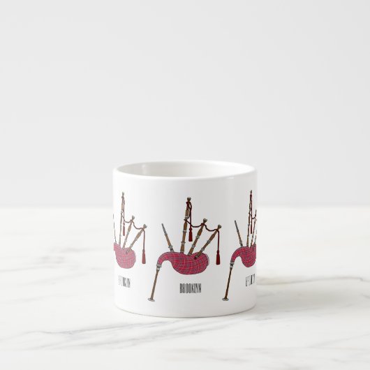 Tasse Expresso Illustration de pipes (Devant)