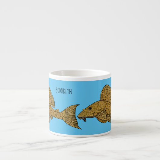 Tasse Expresso Illustration de poisson Pleco (Devant)